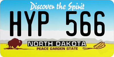 ND license plate HYP566