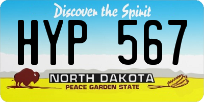 ND license plate HYP567