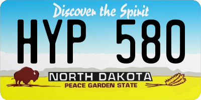 ND license plate HYP580