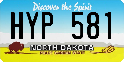 ND license plate HYP581