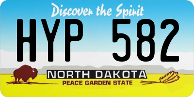 ND license plate HYP582