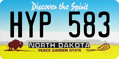 ND license plate HYP583