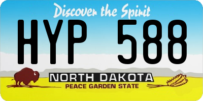 ND license plate HYP588