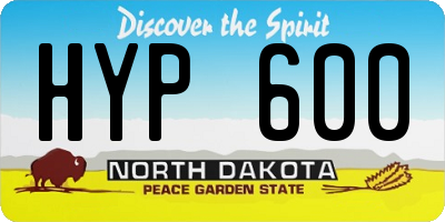 ND license plate HYP600