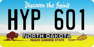 ND license plate HYP601