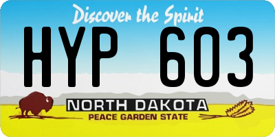 ND license plate HYP603