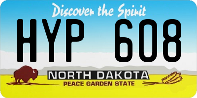 ND license plate HYP608