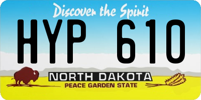 ND license plate HYP610