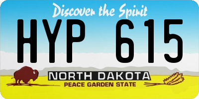 ND license plate HYP615