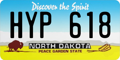 ND license plate HYP618