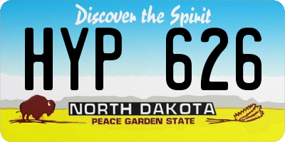 ND license plate HYP626