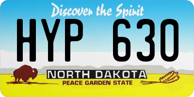 ND license plate HYP630