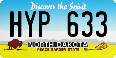 ND license plate HYP633