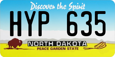 ND license plate HYP635