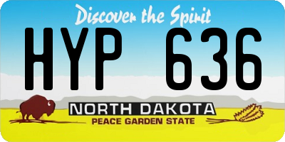ND license plate HYP636