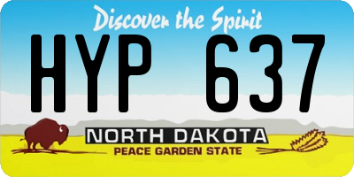 ND license plate HYP637