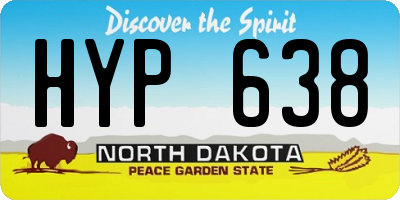 ND license plate HYP638