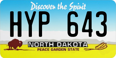 ND license plate HYP643