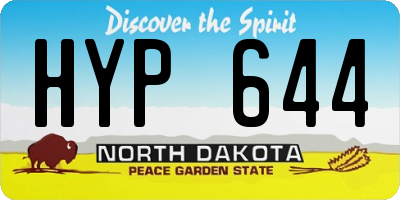 ND license plate HYP644
