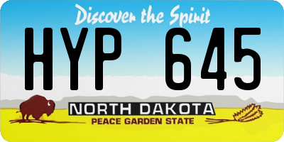 ND license plate HYP645
