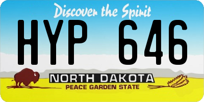 ND license plate HYP646