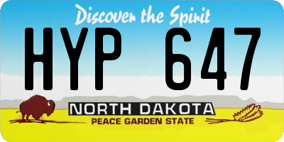 ND license plate HYP647