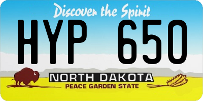 ND license plate HYP650
