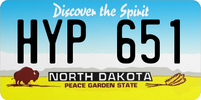 ND license plate HYP651