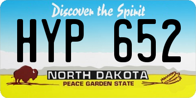 ND license plate HYP652