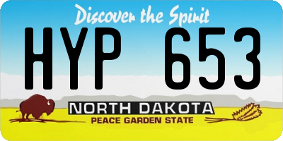 ND license plate HYP653