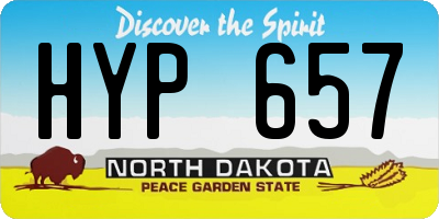 ND license plate HYP657