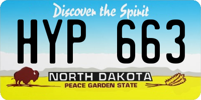 ND license plate HYP663