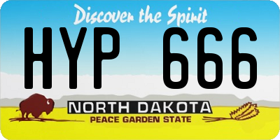 ND license plate HYP666