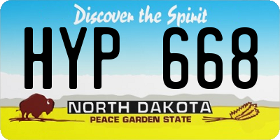 ND license plate HYP668