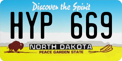 ND license plate HYP669