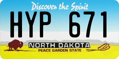ND license plate HYP671