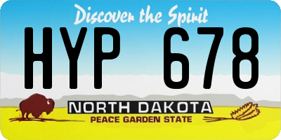 ND license plate HYP678