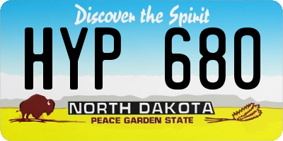 ND license plate HYP680