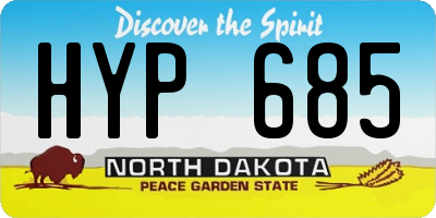 ND license plate HYP685