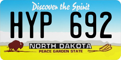 ND license plate HYP692