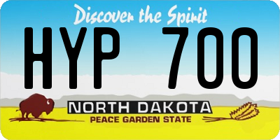 ND license plate HYP700