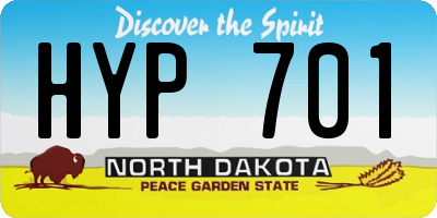 ND license plate HYP701