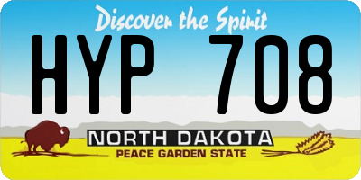 ND license plate HYP708