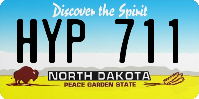 ND license plate HYP711