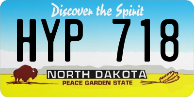 ND license plate HYP718