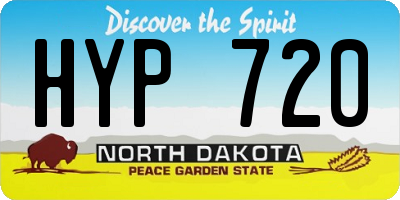 ND license plate HYP720
