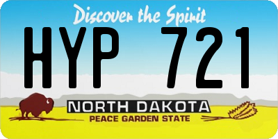 ND license plate HYP721