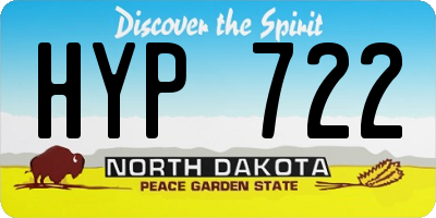 ND license plate HYP722