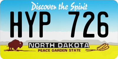 ND license plate HYP726