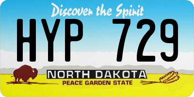 ND license plate HYP729